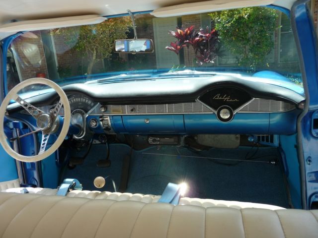 1956 Blue Chevrolet Bel Air/150/210 4 door sedan