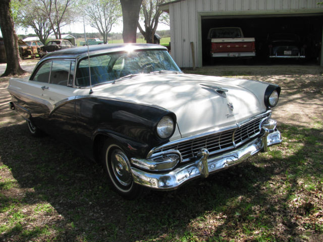 1956 Dark Blue and White Ford Victoria Hardtop