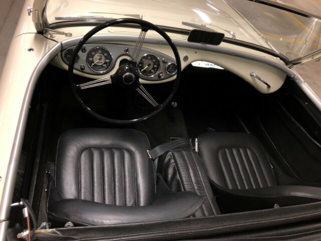 1956 White Austin Healey 100 Convertible