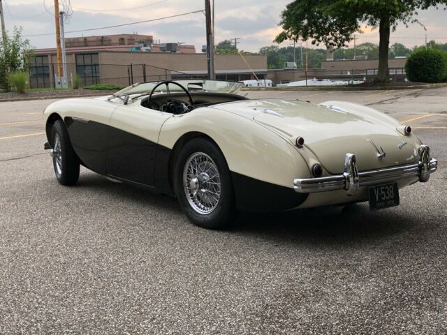 1956 White Austin Healey 100 Convertible