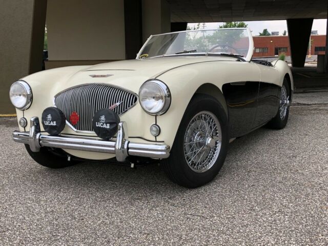 1956 White Austin Healey 100 Convertible