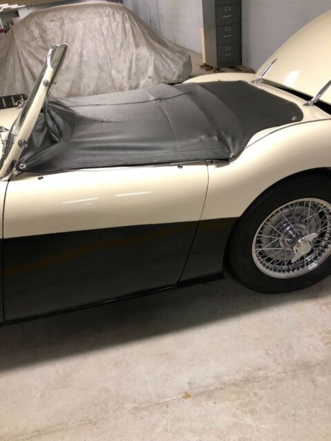 1956 White Austin Healey 100 Convertible