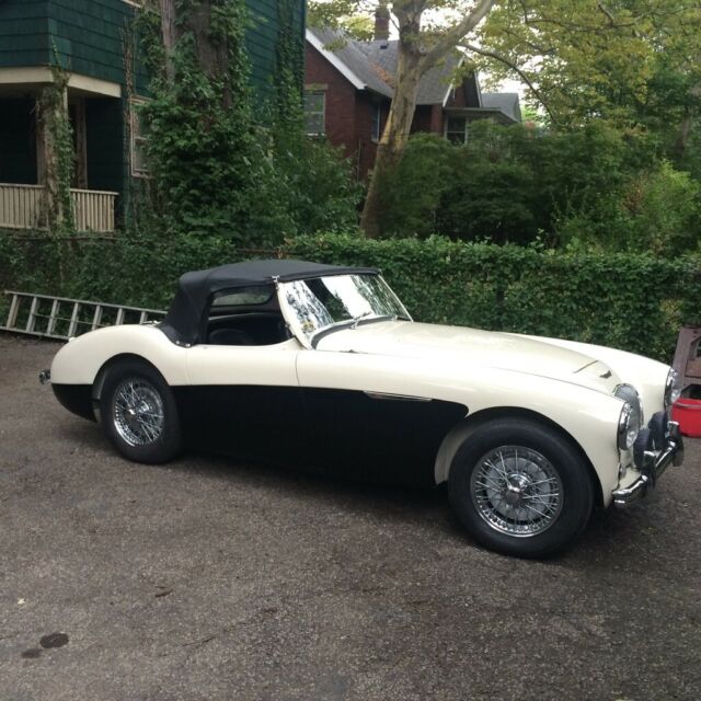 1956 White Austin Healey 100 Convertible