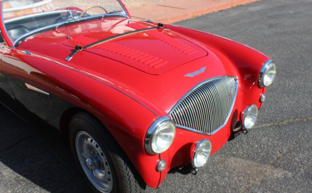 1956 Red Austin Healey 100  BN2 Convertible