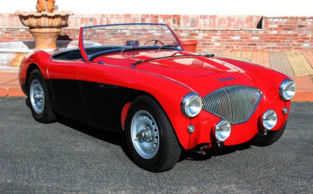 1956 Red Austin Healey 100  BN2 Convertible
