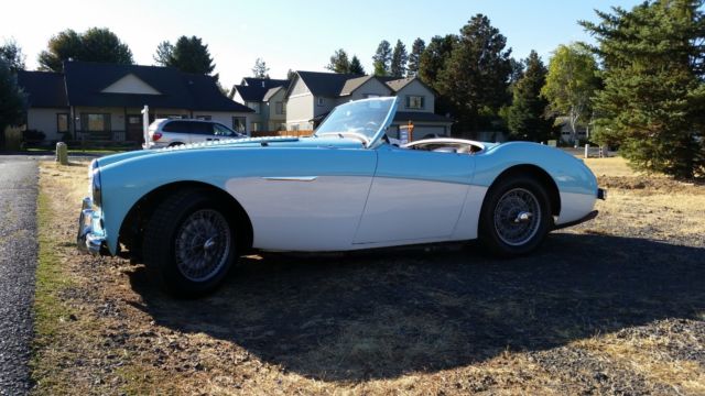 1957 Light Blue/White Austin Healey 100 Convertible
