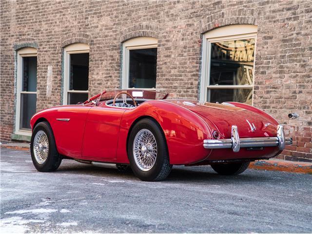 1956 Red Austin Healey 100M LeMans Convertable