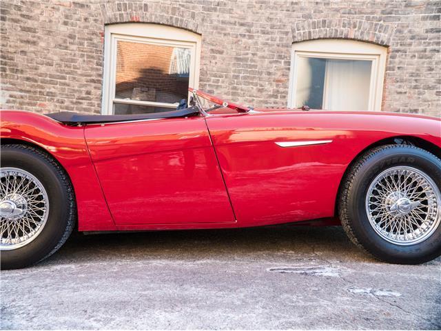 1956 Red Austin Healey 100M LeMans Convertable