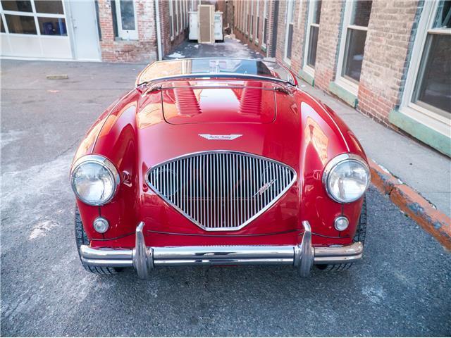 1956 Red Austin Healey 100M LeMans Convertable