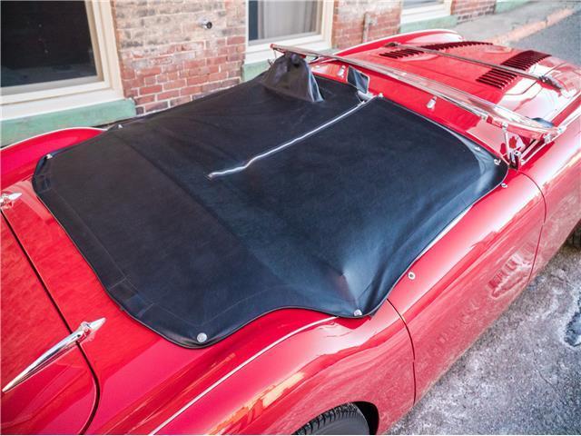 1956 Red Austin Healey 100M LeMans Convertable