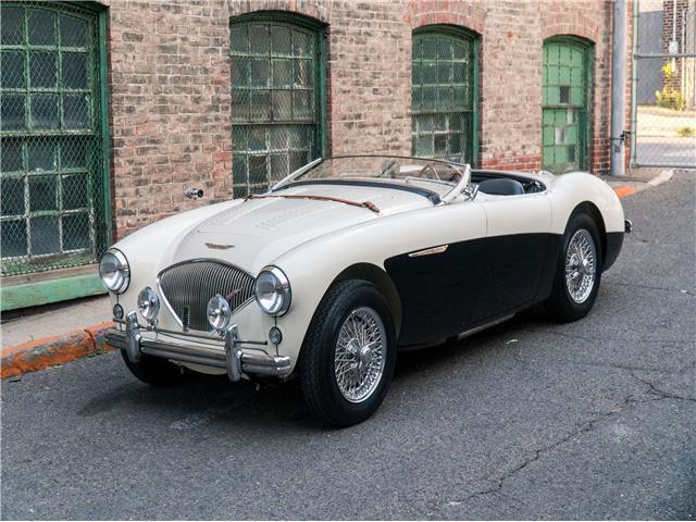 1956 Black Austin Healey Factory 100M LeMans Convertable