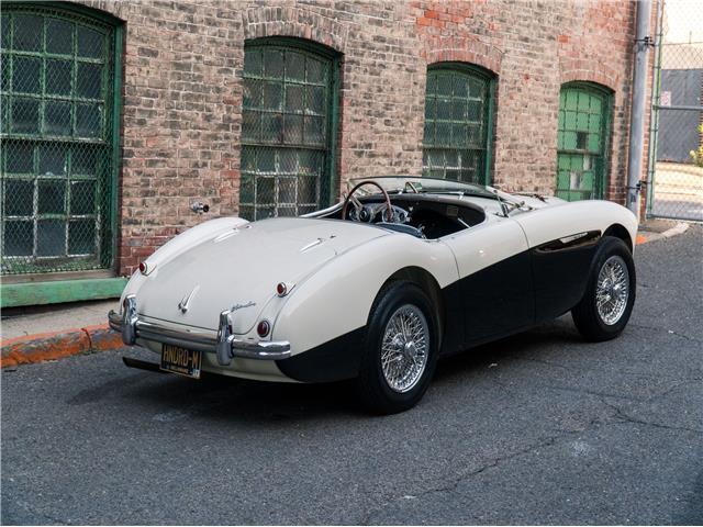 1956 Black Austin Healey Factory 100M LeMans Convertable