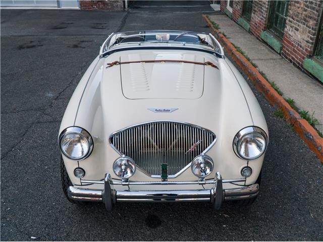 1956 Black Austin Healey Factory 100M LeMans Convertable