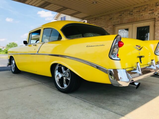 1956 Yellow Chevrolet Bel Air/150/210 Coupe
