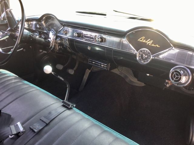 1956 White & charcoal Chevrolet Bel Air/150/210 2 door HT