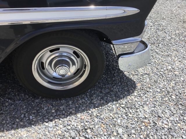 1956 White & charcoal Chevrolet Bel Air/150/210 2 door HT