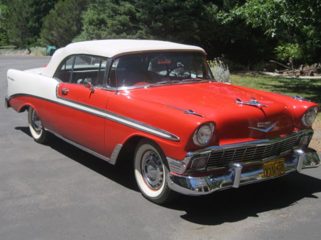 1956 RED Chevrolet Bel Air/150/210 Convertible