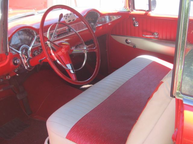 1956 RED Chevrolet Bel Air/150/210 Convertible