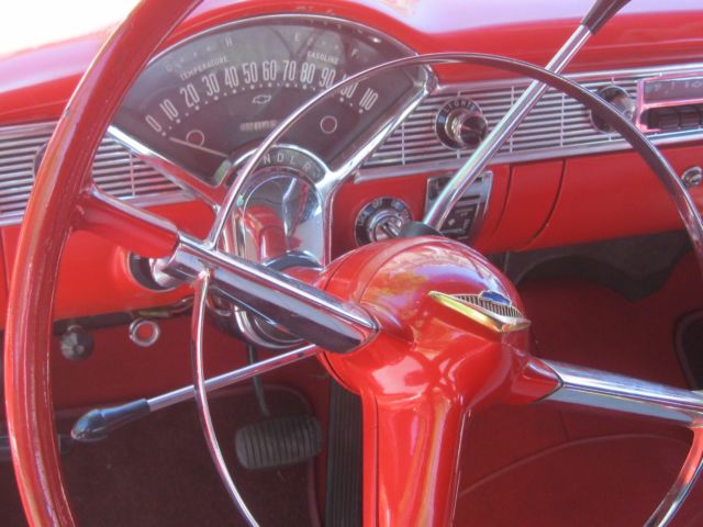 1956 RED Chevrolet Bel Air/150/210 Convertible