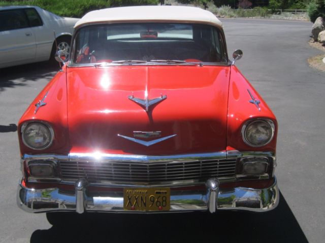 1956 RED Chevrolet Bel Air/150/210 Convertible