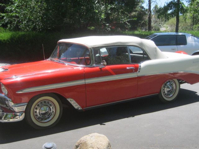 1956 RED Chevrolet Bel Air/150/210 Convertible