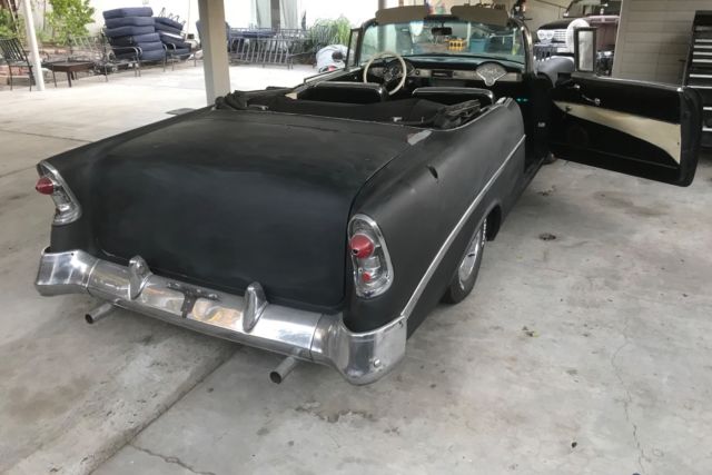 1956 Black Chevrolet Bel Air/150/210 Convertible