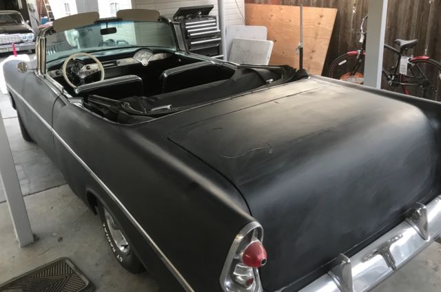 1956 Black Chevrolet Bel Air/150/210 Convertible