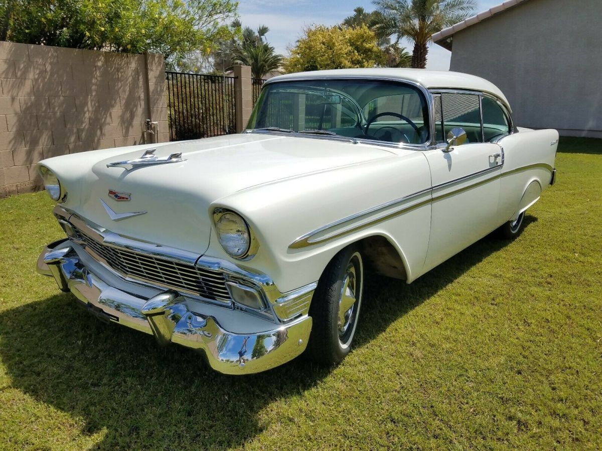 1956 White Chevrolet Bel Air/150/210 Coupe