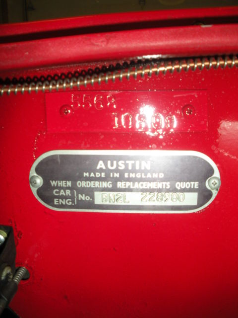 1956 Red Austin Healey Other Convertible