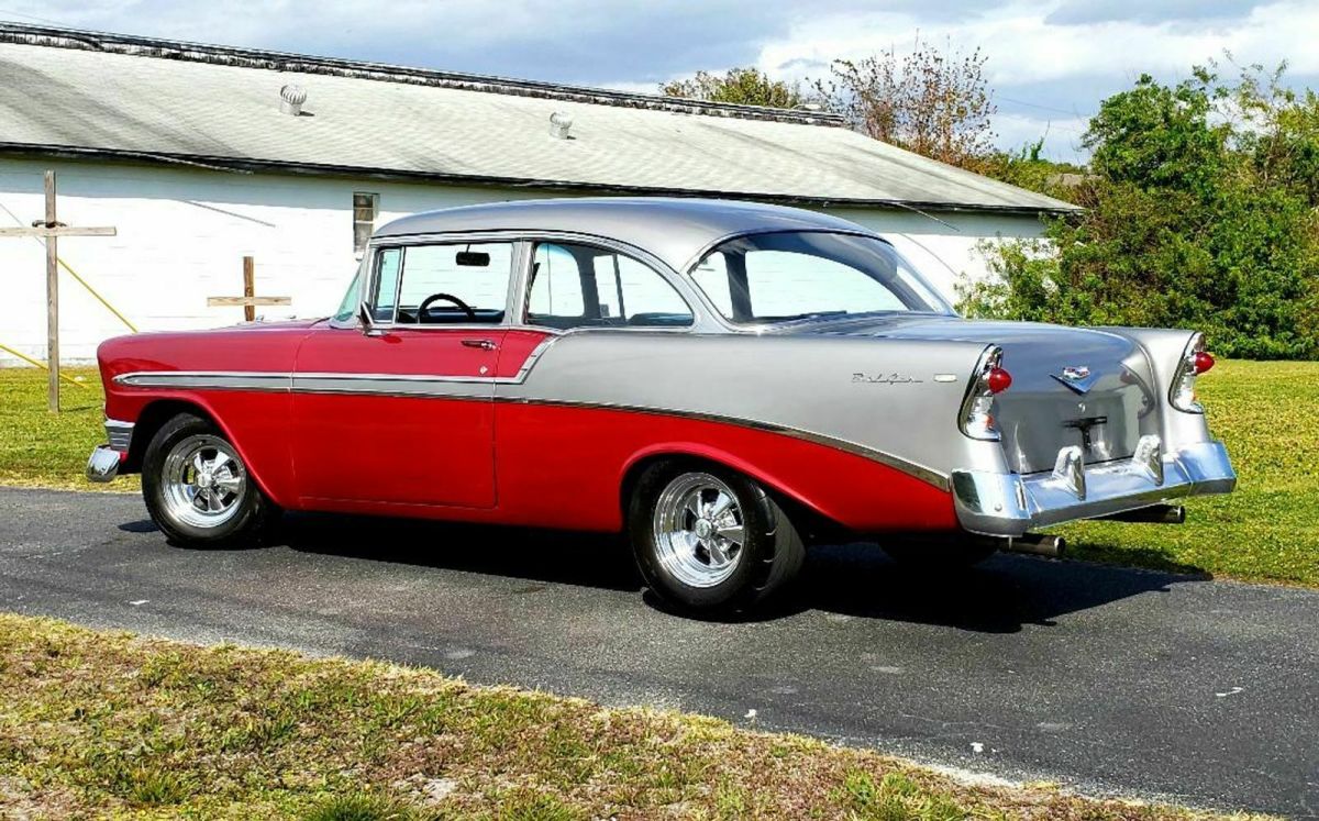 1956 Burgundy Chevrolet Bel Air/150/210 Coupe