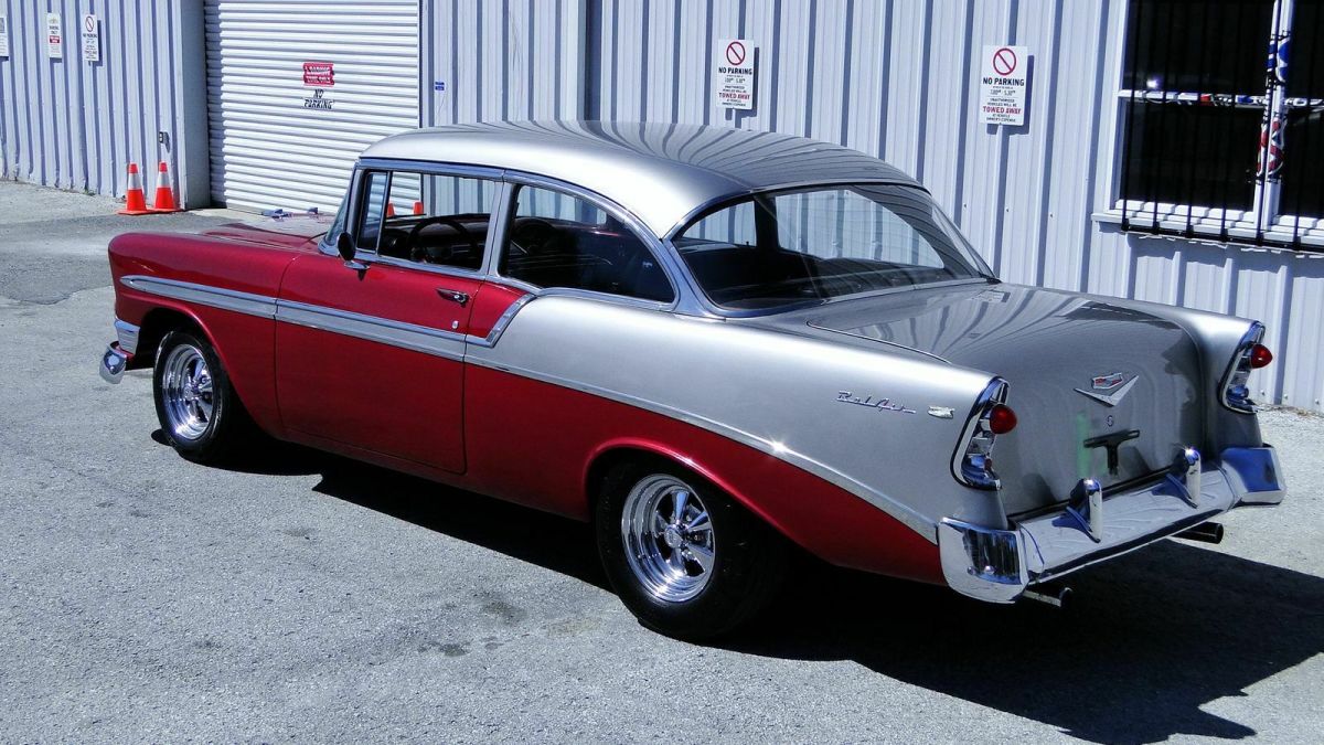 1956 Burgundy Chevrolet Bel Air/150/210 Coupe