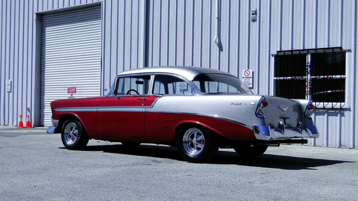 1956 Burgundy Chevrolet Bel Air/150/210 Coupe