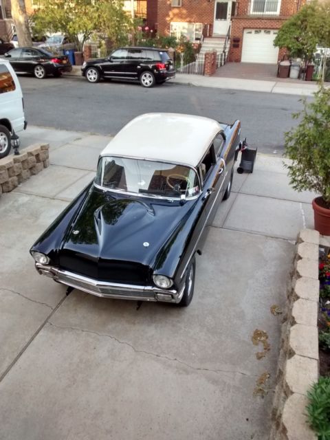 1956 Black Chevrolet Bel Air/150/210 2 dr post
