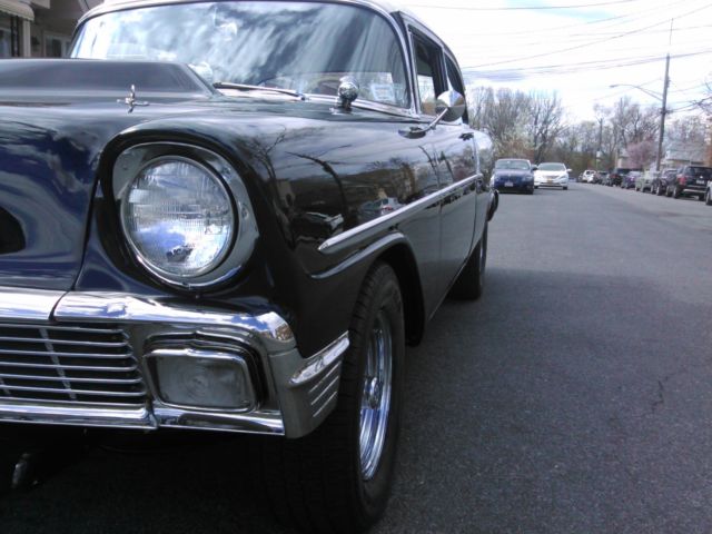 1956 Black Chevrolet Bel Air/150/210 2 dr post