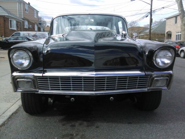 1956 Black Chevrolet Bel Air/150/210 2 dr post