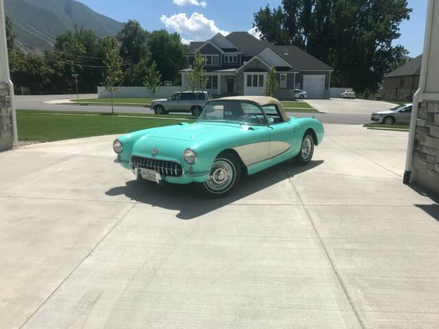1956 Green Chevrolet Corvette Convertible