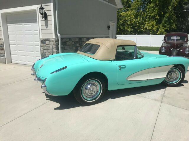1956 Green Chevrolet Corvette Convertible
