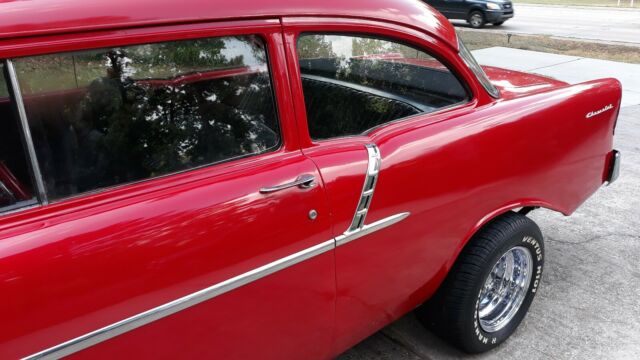 1956 Red Chevrolet Bel Air/150/210 Sedan
