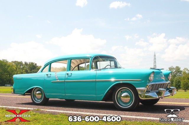 1956 Turquoise Blue Chevrolet Bel Air/150/210 Sedan