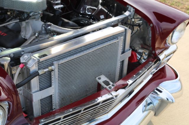 1956 maroon Chevrolet Bel Air/150/210 Coupe