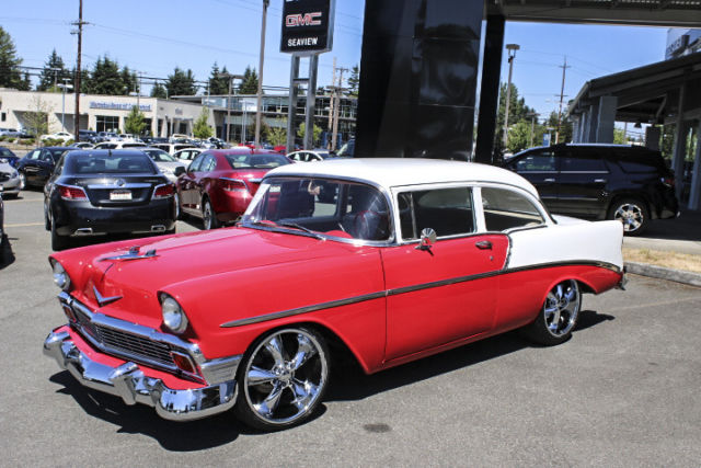 1956 Red Chevrolet Bel Air/150/210 Coupe