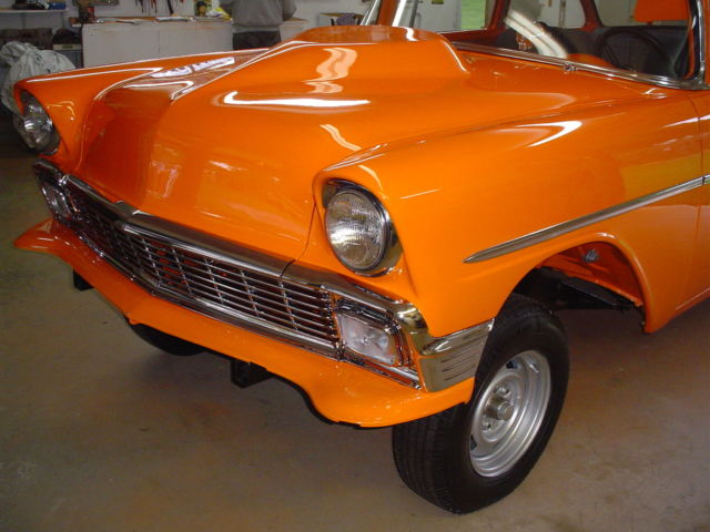 1956 Orange Chevrolet Bel Air/150/210 2 door sedan
