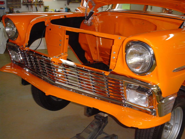 1956 Orange Chevrolet Bel Air/150/210 2 door sedan