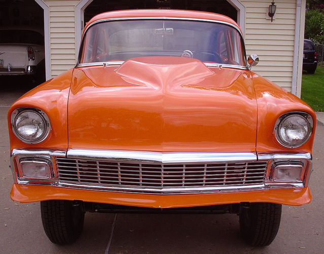 1956 Orange Chevrolet Bel Air/150/210 2 door sedan