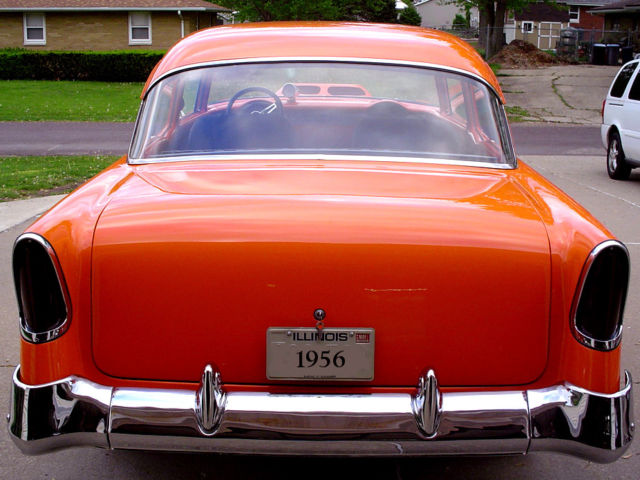 1956 Orange Chevrolet Bel Air/150/210 2 door sedan
