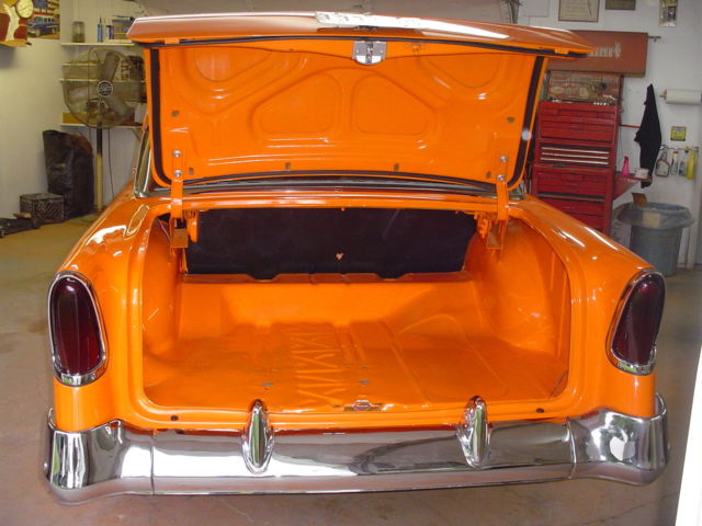 1956 Orange Chevrolet Bel Air/150/210 2 door sedan