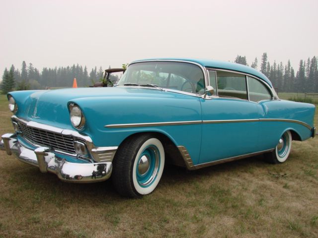 1956 turquoise Chevrolet Bel Air/150/210 hardtop