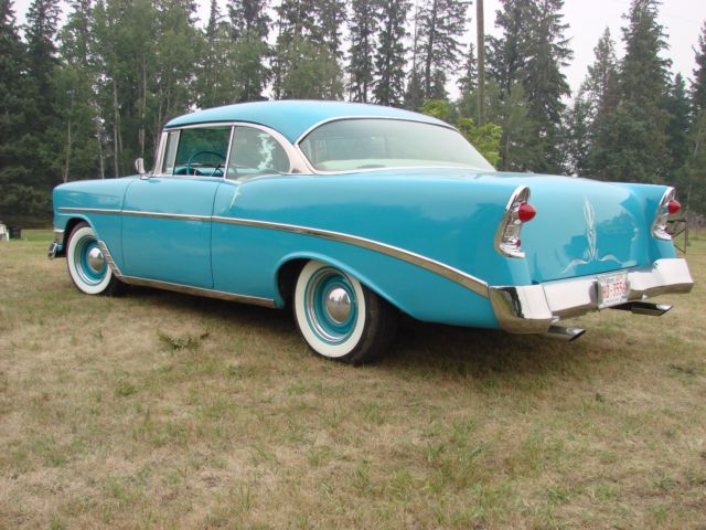 1956 turquoise Chevrolet Bel Air/150/210 hardtop