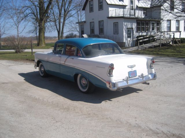 1956 Blue Chevrolet Bel Air/150/210 Sedan