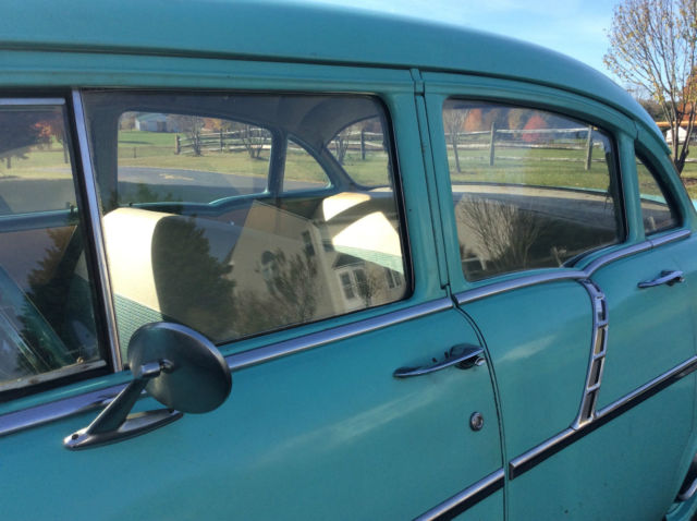1956 Turquoise  Chevrolet Bel Air/150/210 4 door sedan 
